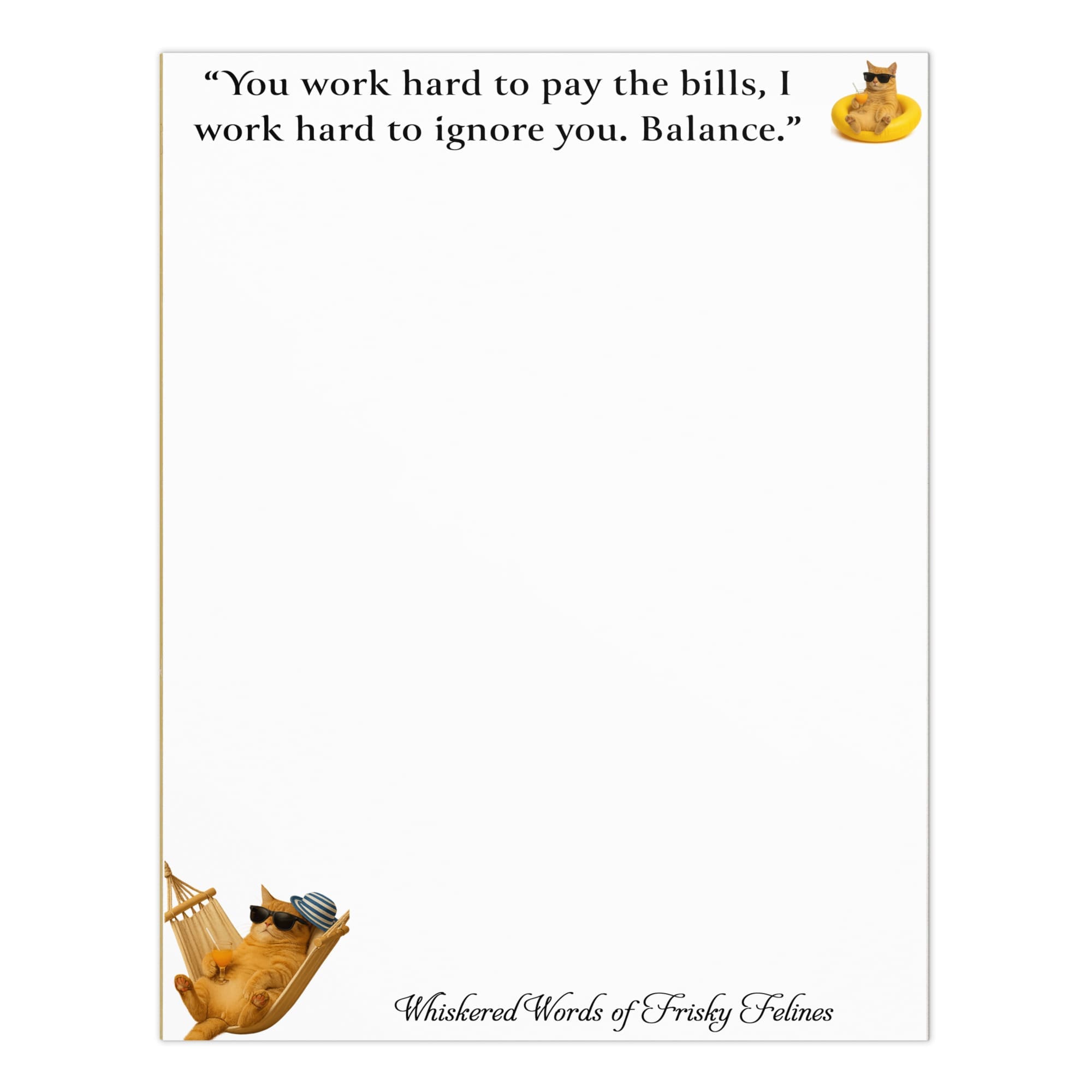 You Work, I Ignore 8.5" x 11" Notepad - Image 4